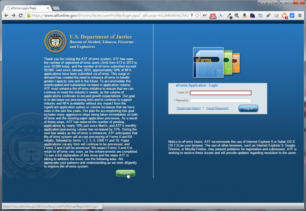 ATF eForms Home Page