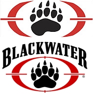 2007 updated Blackwater logo on top, original Blackwater logo on bottom