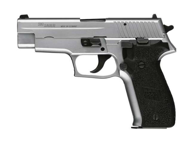 Stainless P226 with black grips