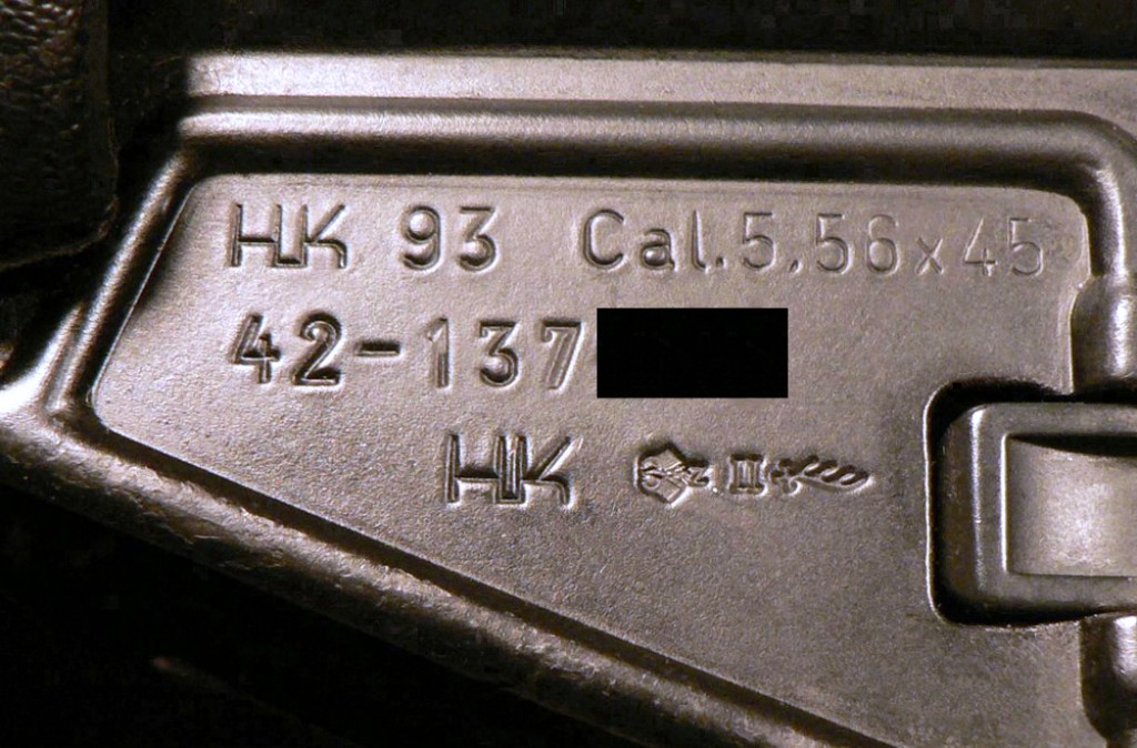 H&K 93 proof marks