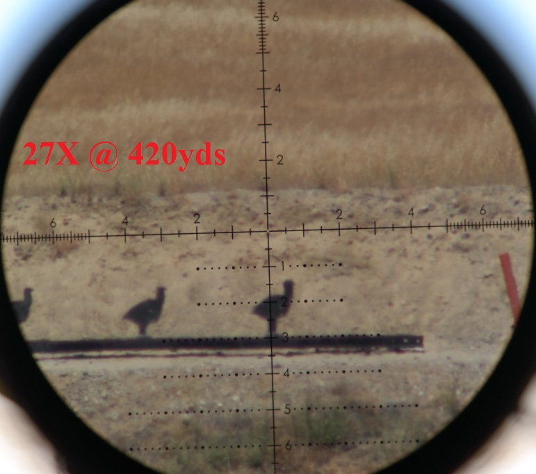 27x magnification at 420 yards