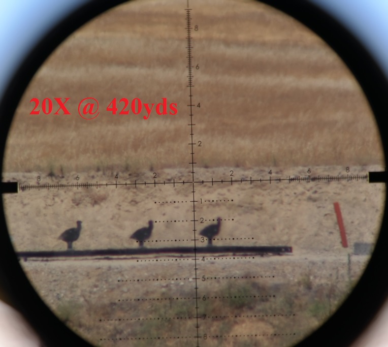 27x magnification at 420 yards