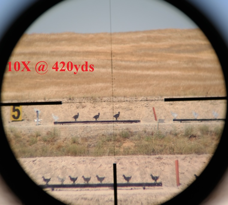 10x magnification at 420 yards