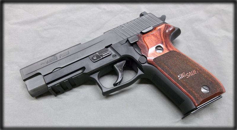 Hardwood grips on a traditional P226