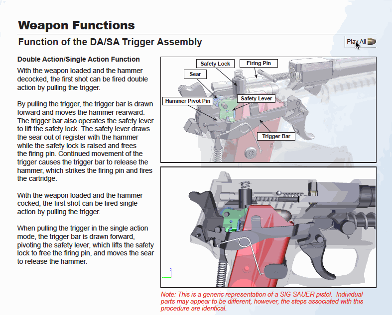 Animated Function of the SIG Sauer DA/SA Trigger Assembly