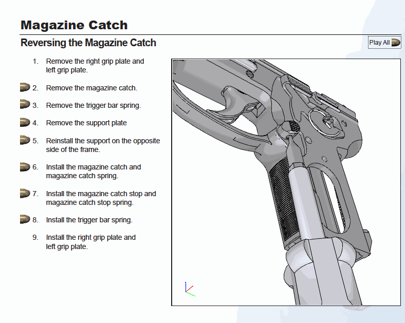 Reversing the SIG Sauer P238 Magazine Catch Animation