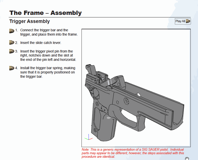 Animated SIG Sauer Trigger Assembly
