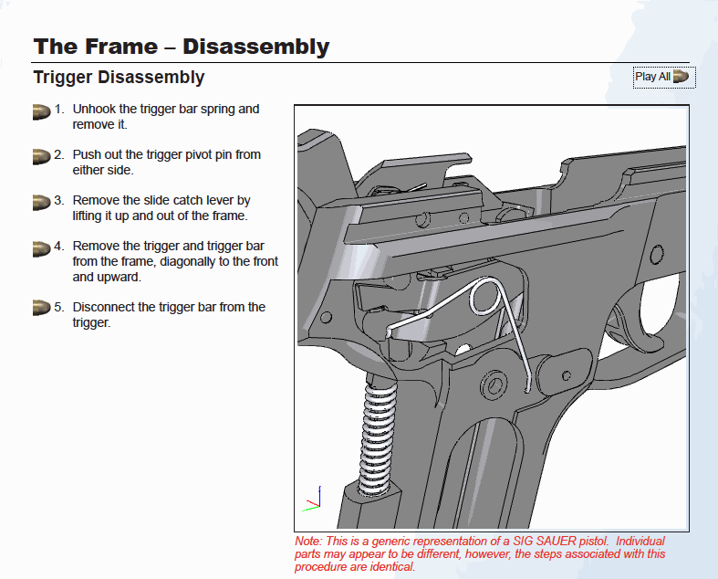 Animated SIG Sauer Trigger Disassembly