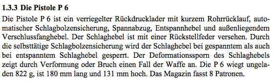 P6 section of German Border Police Manual