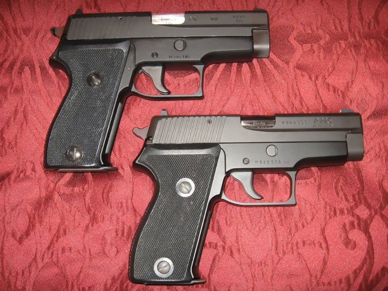 SIG Sauer P6 (top) and P225 (bottom)